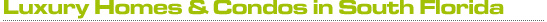 Luxury Homes and condos in South Florida